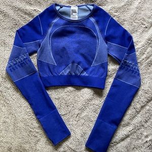 Gymshark Turbo Seamless Crop Top- Cobalt Blue